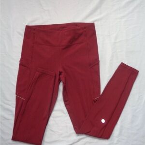 Lululemon Maroon Leggings